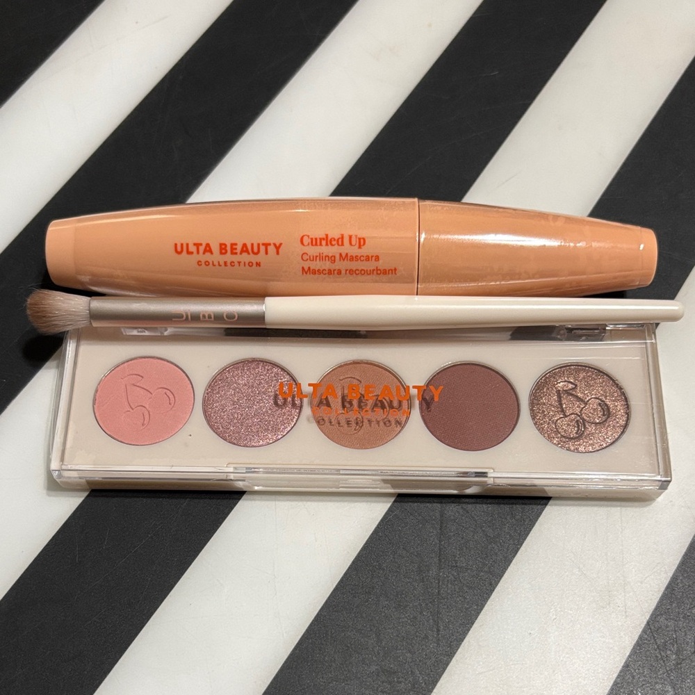 Ulta Beauty Curled Up Mascara, Eyeshadow Palette and Blending Eye Shadow Brush